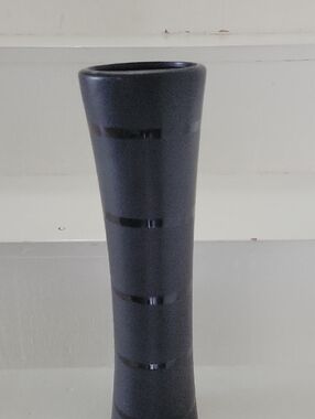 Black Ceramic Tapered Vase -
